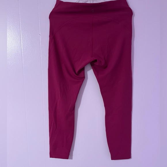 Lululemon Athletica Pink High Rise Cropped Leggings Size 10 - Picture 6 of 12